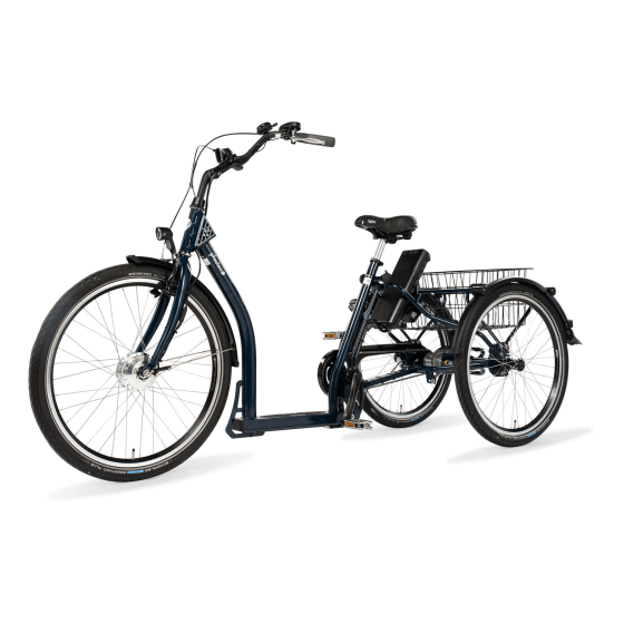 Driewieler fiets NAPOLI 2 - 24 inch - 9Ah DonkerBlauw Driewieler fiets NAPOLI 2 - 24 inch - 9Ah DonkerBlauw